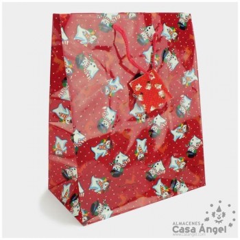 BOLSA DE REGALO NAVIDAD 27cm SET DE 6 UNIDADES