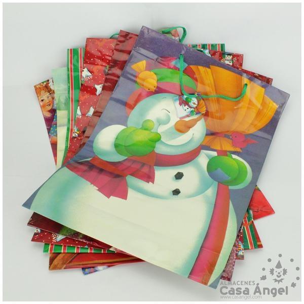 BOLSA DE REGALO NAVIDAD 45cm SET DE 6 UNIDADES