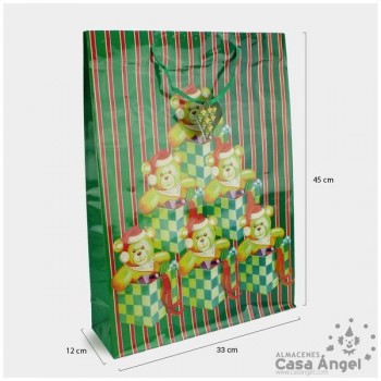 BOLSA DE REGALO NAVIDAD 45cm SET DE 6 UNIDADES