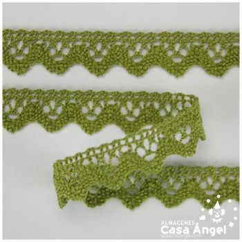PUNTILLA FINA DE ALGODÓN BORDADO COLORES LISOS 10mm