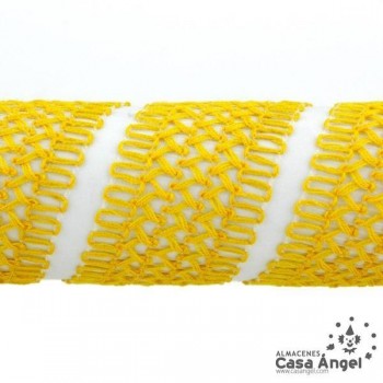 PASAMANERÍA BORDADA HILO ACRÍLICO COLORES VIVOS 4cm