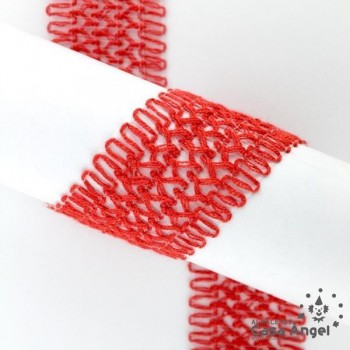 PASAMANERÍA BORDADA HILO ACRÍLICO COLORES VIVOS 4cm