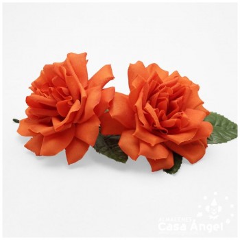 FLOR FLAMENCA DOS ROSAS JARACANDA 18cm