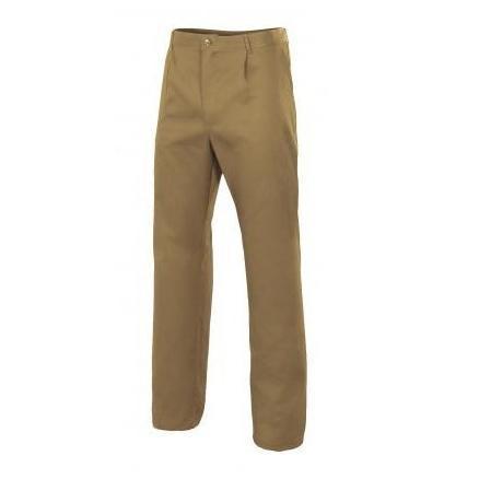 PANTALÓN TRABAJO PINZAS Y GOMA BEIG