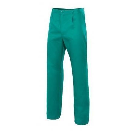 PANTALÓN TRABAJO PINZAS Y GOMA VERDE