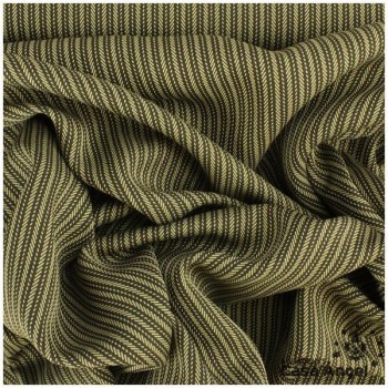 TELA SARGA DE RAYAS SERIE CHESTER MARRÓN 150cm