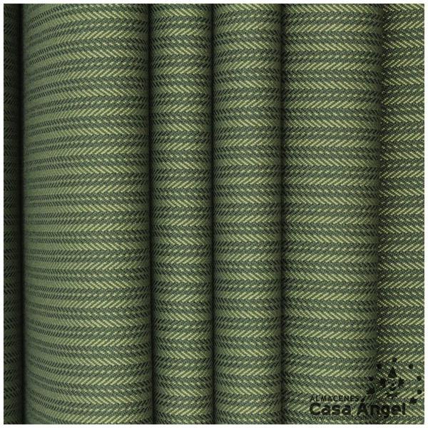 TELA SARGA DE RAYAS SERIE CHESTER VERDE 150cm