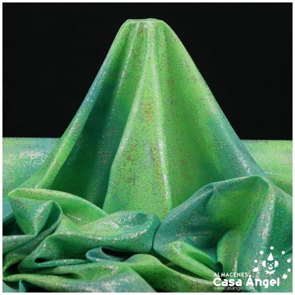 TELA LYCRA VERDE DEGRADÉ CON ESTAMPADO FLASHY 150cm
