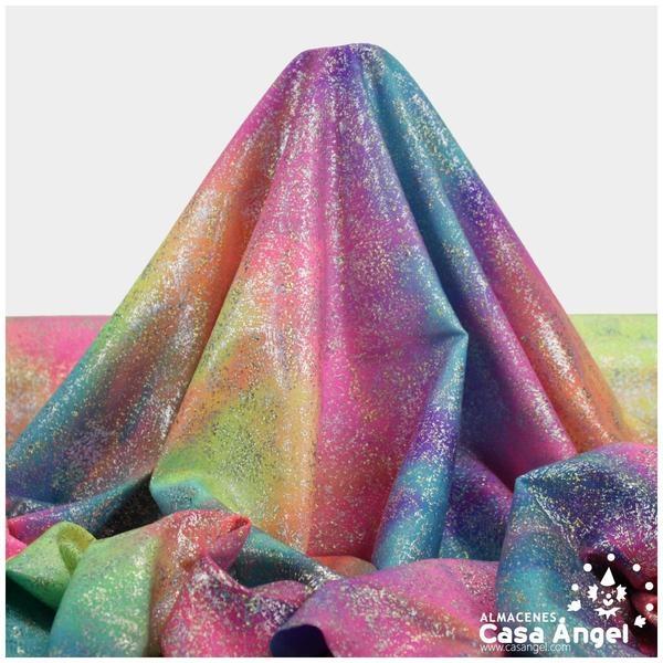 TELA LYCRA ARCOIRIS DEGRADÉ CON ESTAMPADO FLASHY 150cm