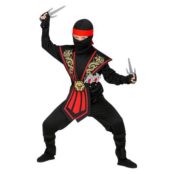 DISFRAZ DE GUERRERO NINJA ROJO INFANTIL