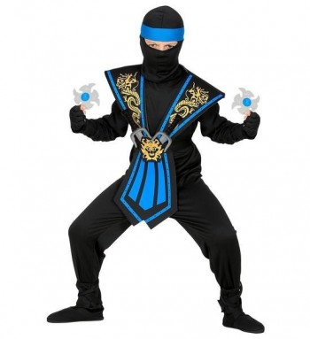 DISFRAZ DE GUERRERO NINJA AZUL INFANTIL