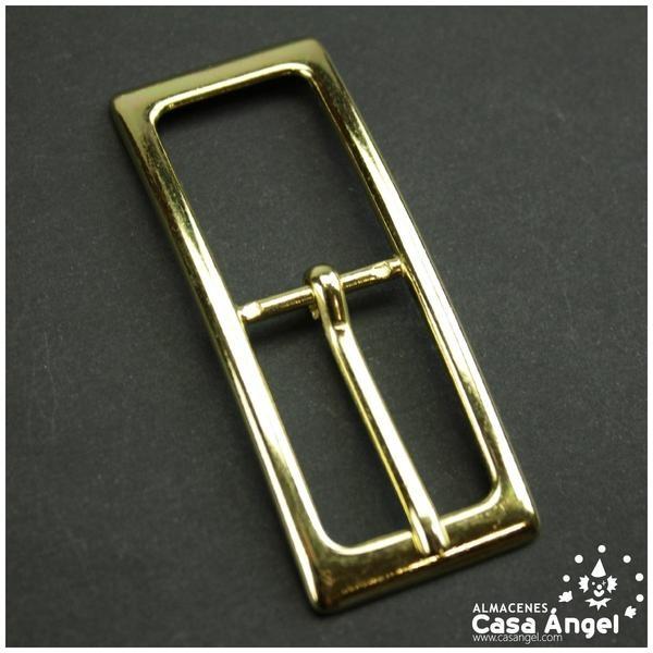HEBILLA METÁLICA RECTANGULAR DORADA 74x30mm