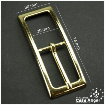 HEBILLA METÁLICA RECTANGULAR DORADA 74x30mm