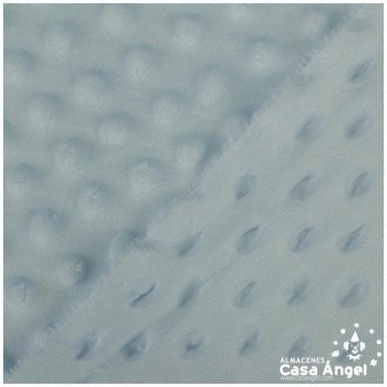 TELA CORALINA CELESTE CON TOPO EN RELIEVE SERIE BUBBLE 147cm