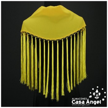MANTONCILLO AMARILLO LISO CON CALADO ANUDADO ADULTO