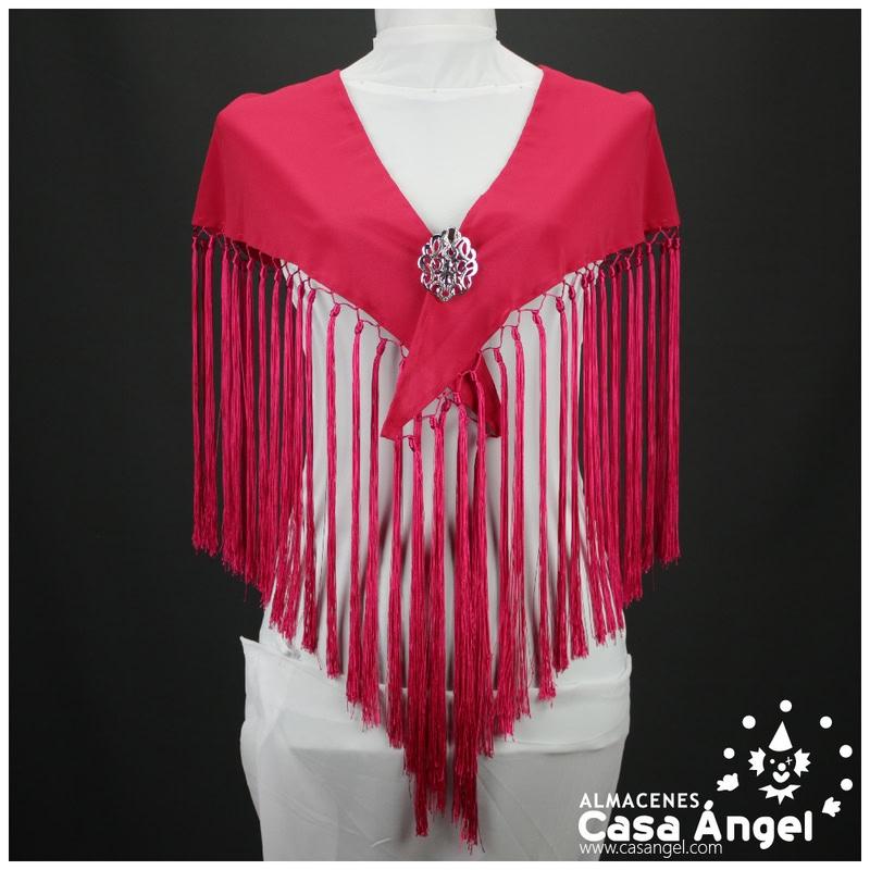 MANTONCILLO FUCSIA LISO CON CALADO ANUDADO ADULTO