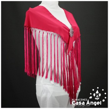 MANTONCILLO FUCSIA LISO CON CALADO ANUDADO ADULTO