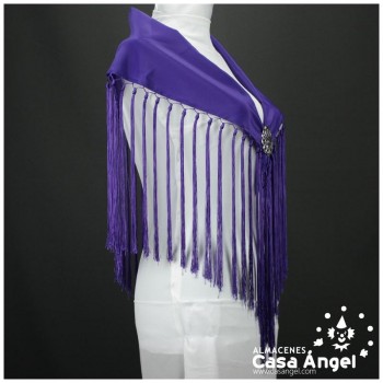 MANTONCILLO MORADO LISO CON CALADO ANUDADO ADULTO