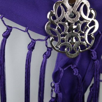 MANTONCILLO MORADO LISO CON CALADO ANUDADO ADULTO