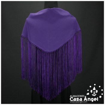MANTÓN FLAMENCO MORADO LISO ADULTO 140cm