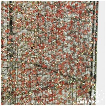 PILAR METÁLICO CON ACABADO CRISTALIZADO ROJO 92cm