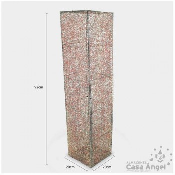 PILAR METÁLICO CON ACABADO CRISTALIZADO ROJO 92cm