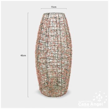 JARRÓN SECO ACABADO CRISTALIZADO 40cm