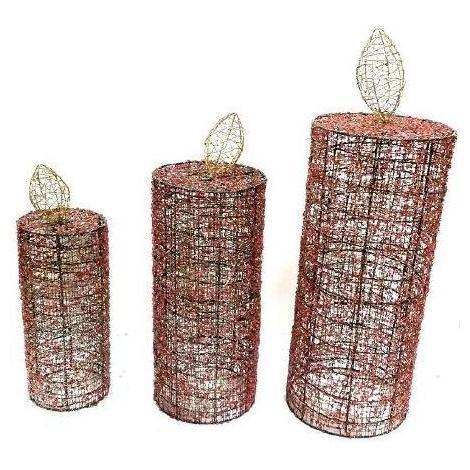 JUEGO VELAS CRISTAL