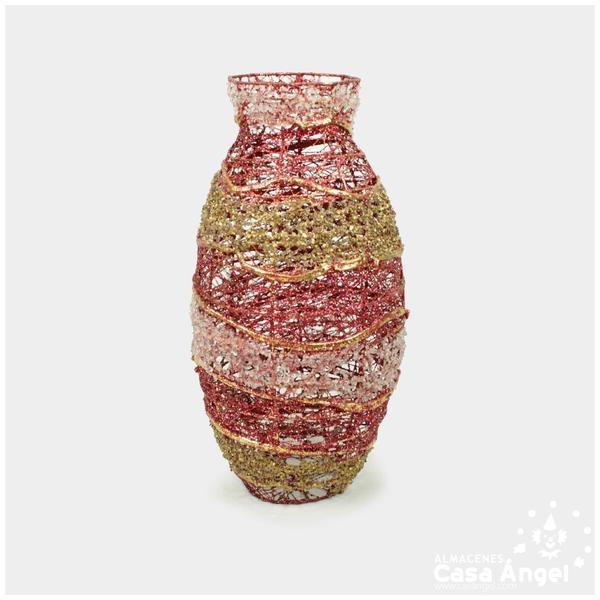 JARRÓN SECO ACABADO CRISTALIZADO VASIJA 40cm