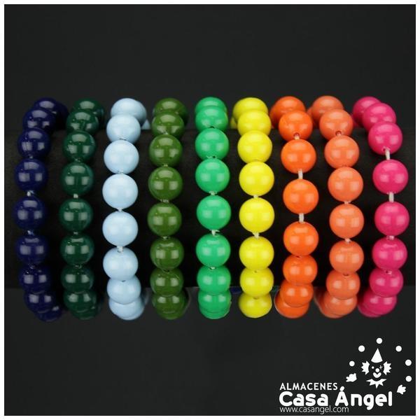 PULSERA DE BOLAS EN VARIOS COLORES INFANTIL