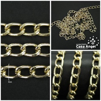 CADENA DE ALUMINIO CON ESLABÓN CRUZADO FACETADO