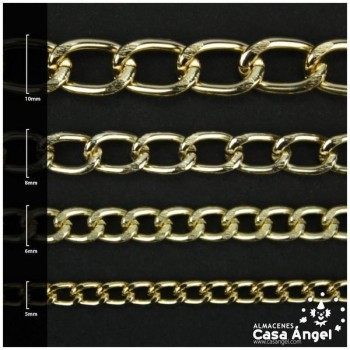 CADENA DE ALUMINIO CON ESLABÓN CRUZADO FACETADO