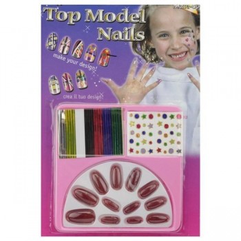 JUEGO UÑAS TOP MODEL CON DECORACIÓN