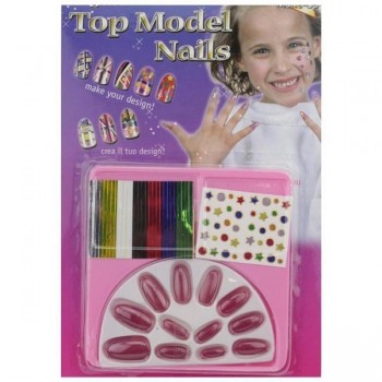 JUEGO UÑAS TOP MODEL CON DECORACIÓN
