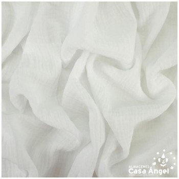 MUSELINA BLANCA DE ALGODÓN ORGÁNICO SERIE ANKAWA 130cm