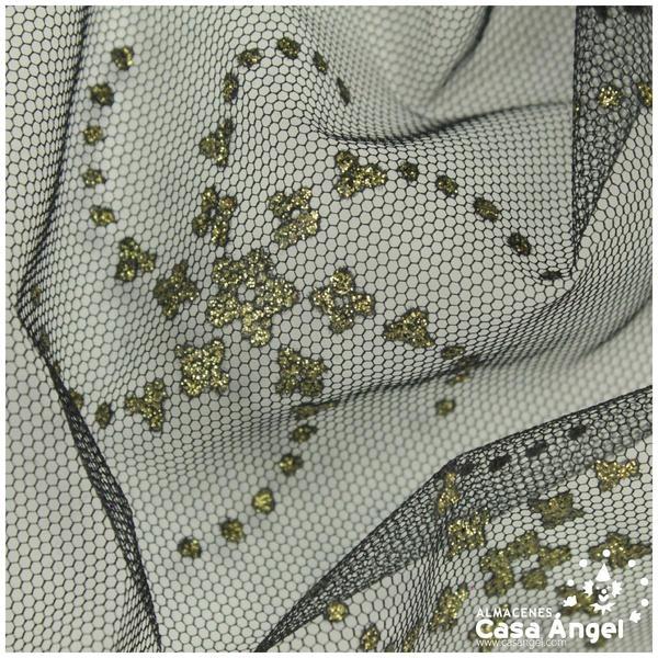 TUL CON ESPIRALES DE ESCARCHA SERIE SIRIO 150cm