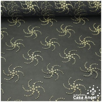 TUL CON ESPIRALES DE ESCARCHA SERIE SIRIO 150cm