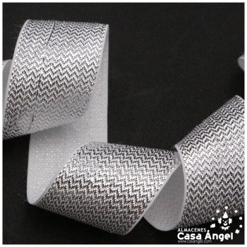 CINTAS DE LÚREX POLIÉSTER ORO Y PLATA MICROZIGZAG