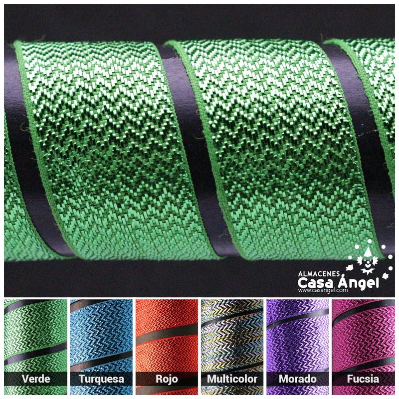 CINTAS DE LÚREX POLIÉSTER BRILLANTE MICROZIGZAG
