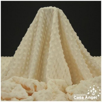 TELA CORALINA CRUDO CON TOPO EN RELIEVE SERIE BUBBLE 147cm
