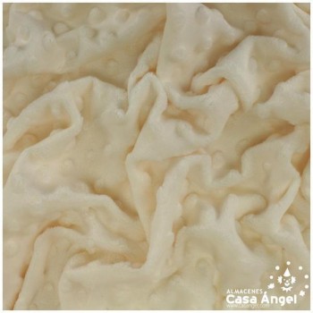 TELA CORALINA CRUDO CON TOPO EN RELIEVE SERIE BUBBLE 147cm