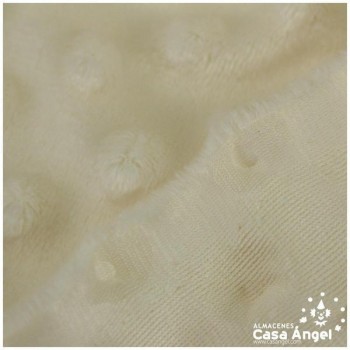 TELA CORALINA CRUDO CON TOPO EN RELIEVE SERIE BUBBLE 147cm