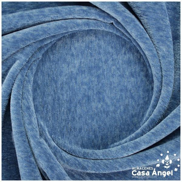 CHENILLA LISA DOBLE CARA AZUL ACERO 280cm