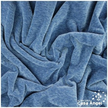 CHENILLA LISA DOBLE CARA AZUL ACERO 280cm