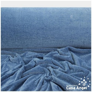 CHENILLA LISA DOBLE CARA AZUL ACERO 280cm