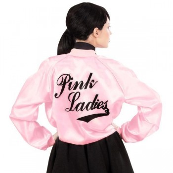 CHAQUETA DE RASO ROSA PINK LADY AÑOS 70