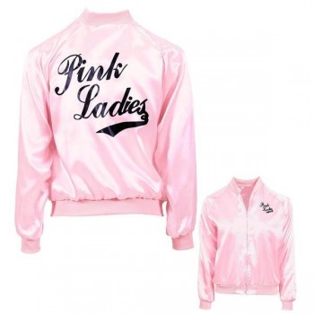 CHAQUETA DE RASO ROSA PINK LADY AÑOS 70