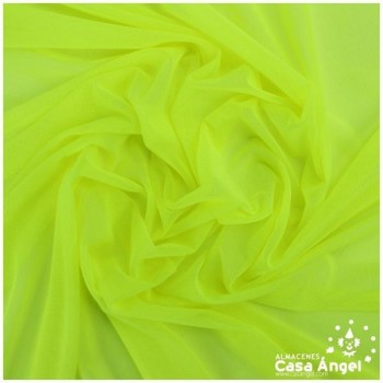 TUL ELÁSTICO AMARILLO FLÚOR LISO 150cm