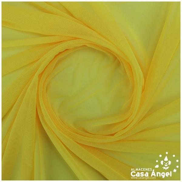 TUL ELÁSTICO AMARILLO LISO 150cm