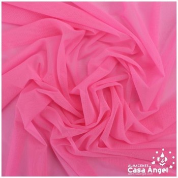 TUL ELÁSTICO ROSA OSCURO LISO 150cm